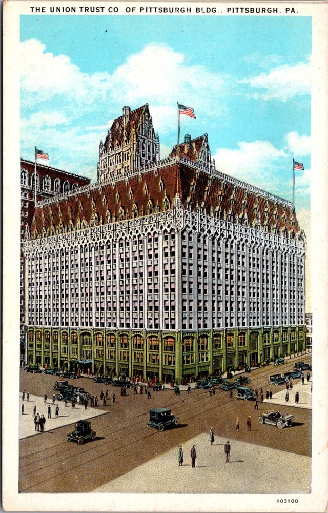 Union Trust Company Of Pittsburgh Pennsylvania PA Vintage Building Postcard