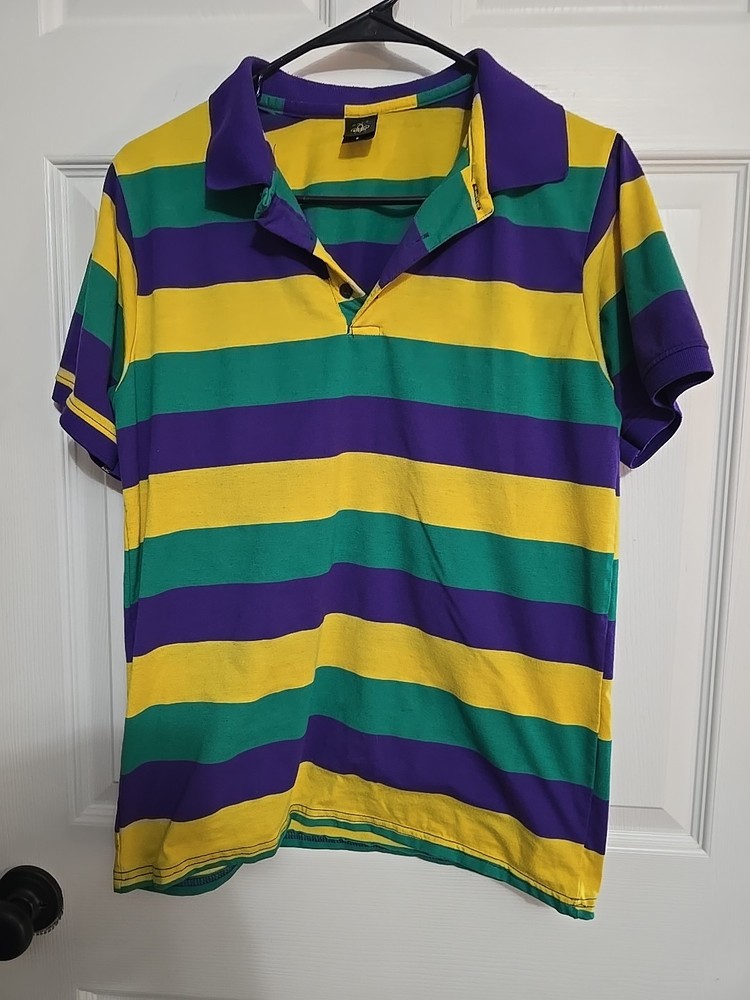 NOLA S&G Collard Short Sleeve Shirt Sz S New Orleans Cotton