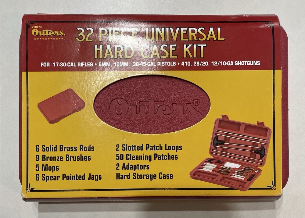Outers 32 Piece Universal Gun Cleaning Kit In Hard Case New In Box Complete Set
