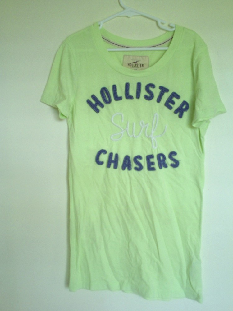 Hollister California Short Sleeve Sheer  Green T - Shirt Sz XS