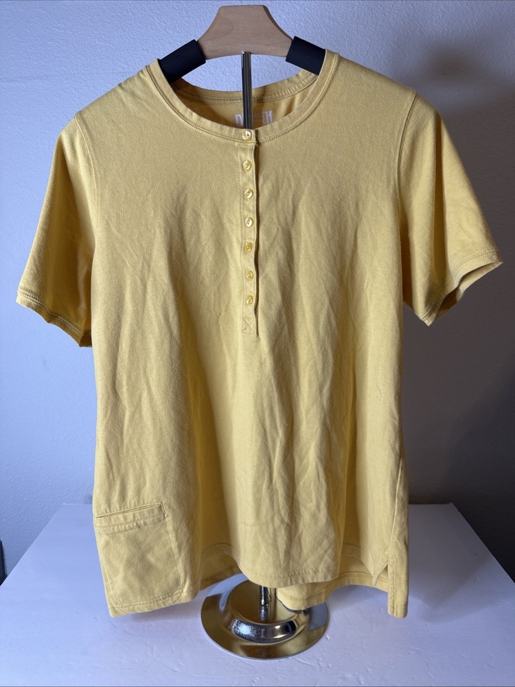 Duluth Trading Women’s Short Sleeve Shirt Yellow Size L