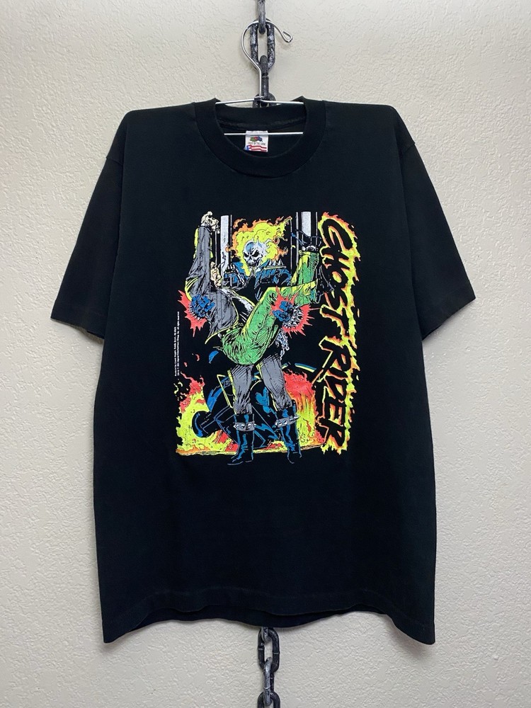 Vintage 1991 Ghost Rider Marvel Comic Images T-Shirt Size L