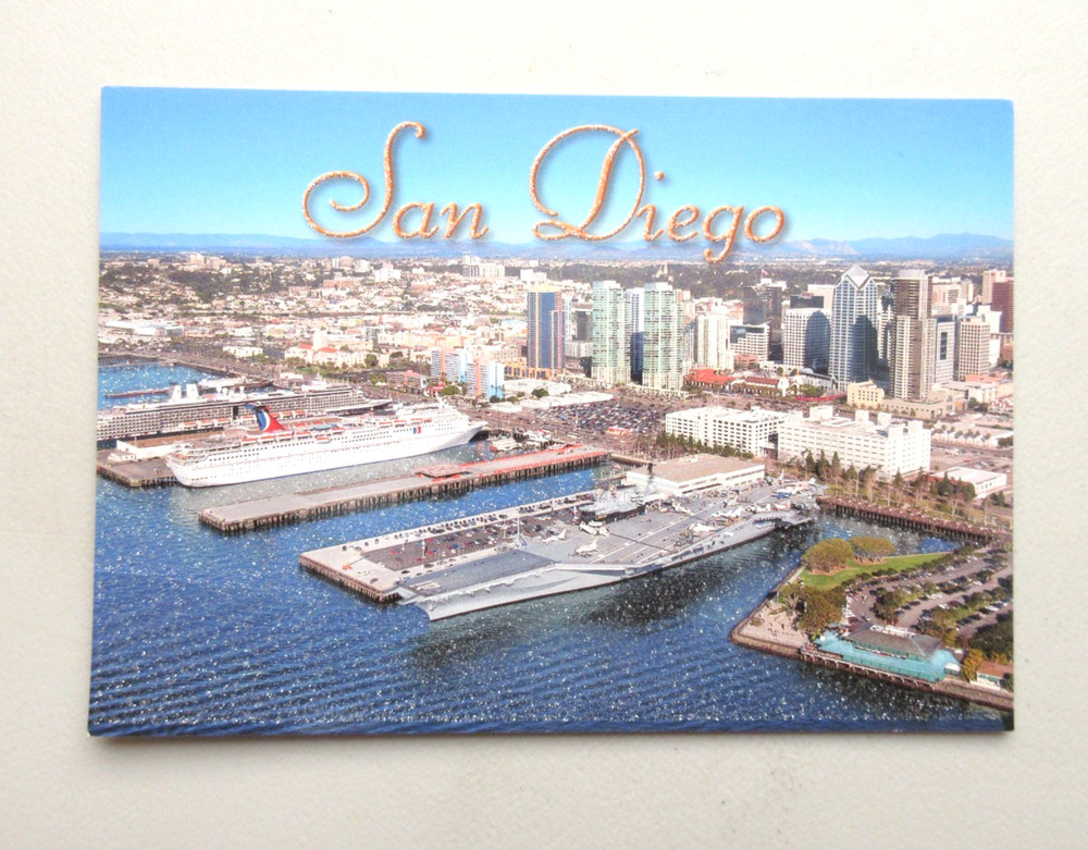 San Diego California Aerial View Of Downtown San Diego Postcard