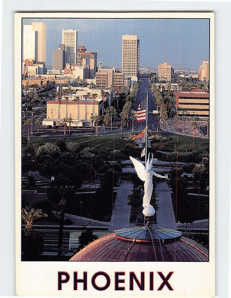 Postcard Governor's View of Phoenix Arizona USA