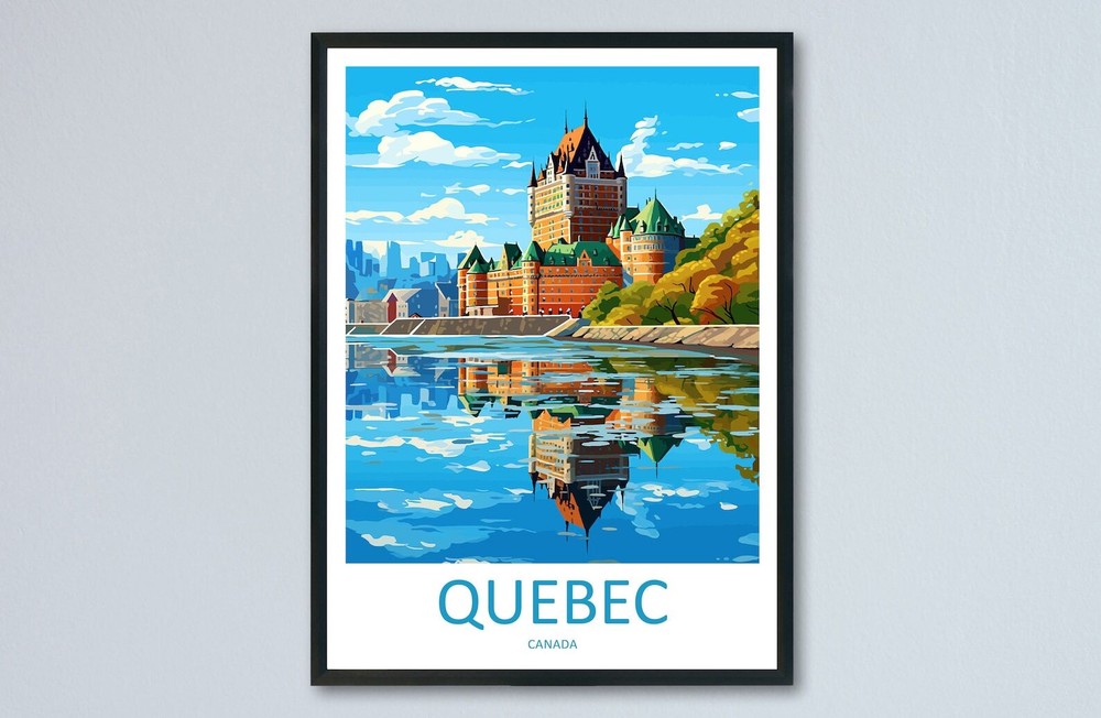 Quebec City Travel Print Wall Art Quebec City Wall Hanging Home Dcor Quebec