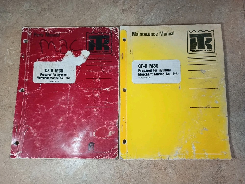 Thermo King Maintenance Manual CF-11, M30 Plus Parts Manual 12/1988