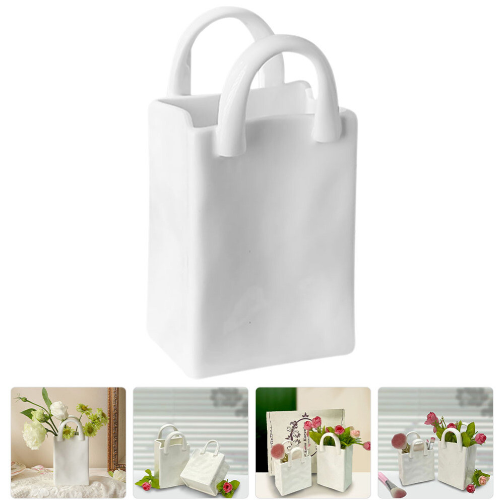 Purse Flower Vase Vases Modern Pen Container Handbag Office