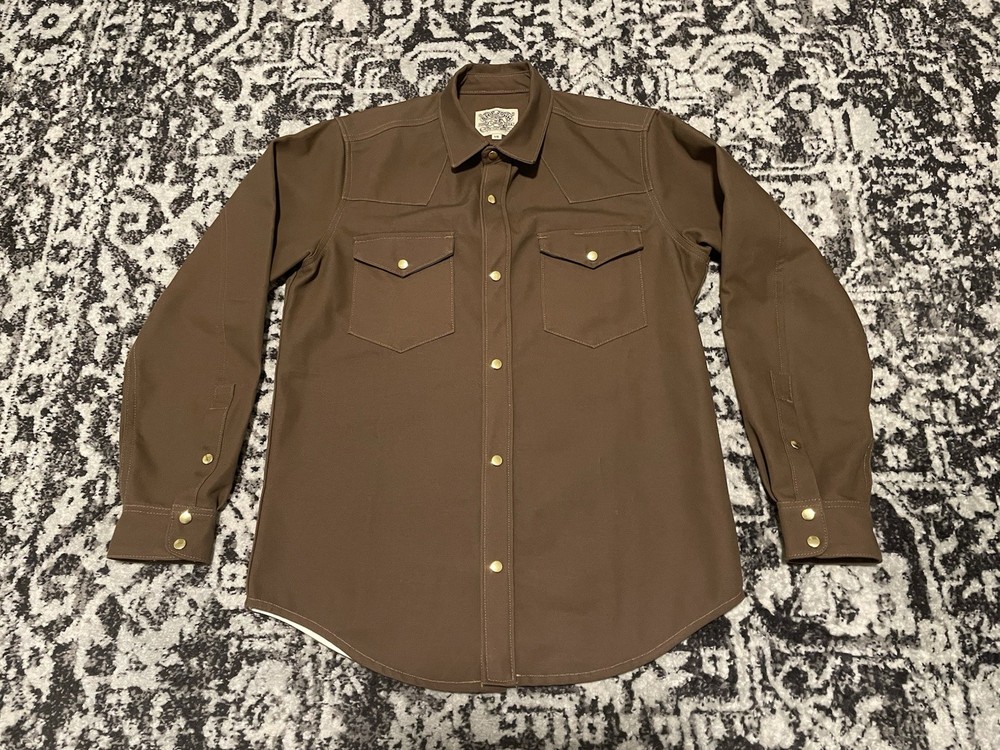 Ship John Townes Western Shirt - Brown Canvas, Large L