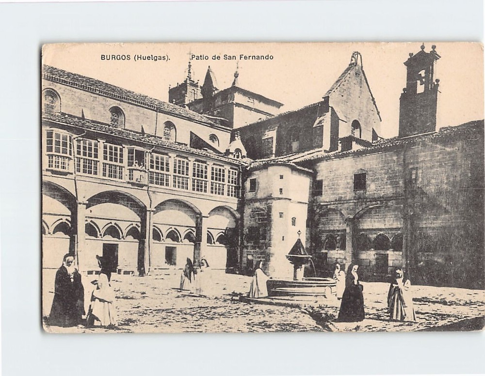Postcard Patio de San Fernando The Huelgas Monastery Burgos Spain