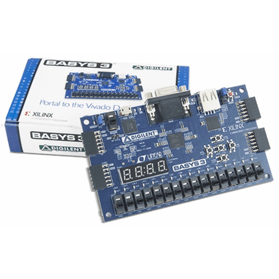 Digilent Basys 3 FPGA Development Board USB LED Pushbutton I/O Header