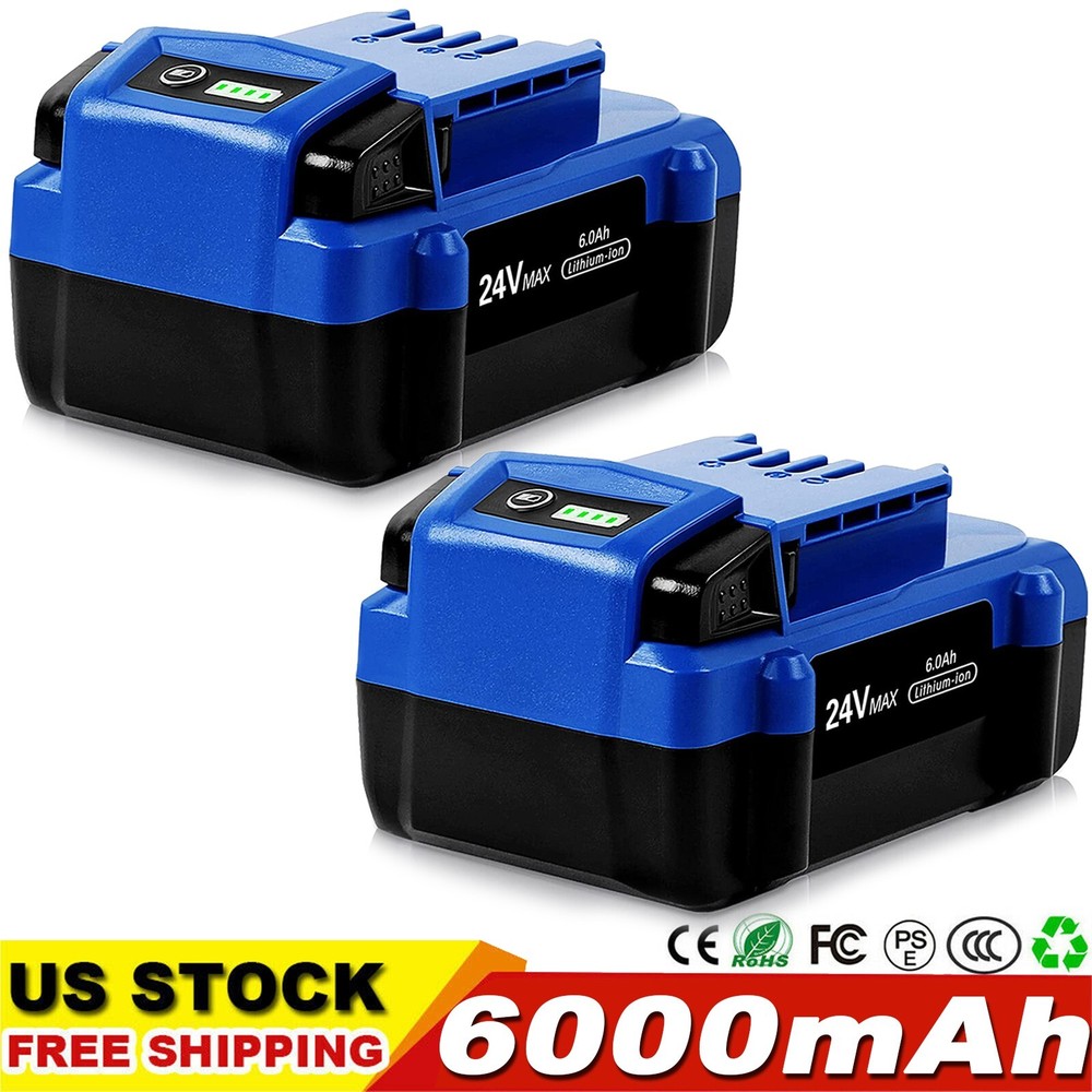 2x 6Ah Lithium Battery For 24V Max Power Tool KB624-03 KB524-03 KB424-03 0673802