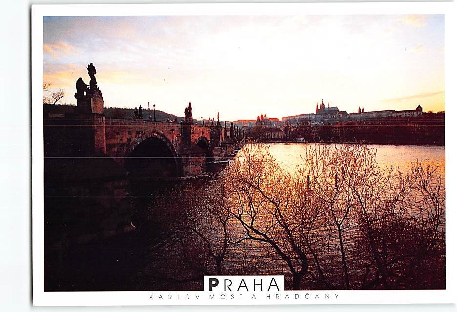 Postcard Karluv Most A Hradcany Prague Czech Republic