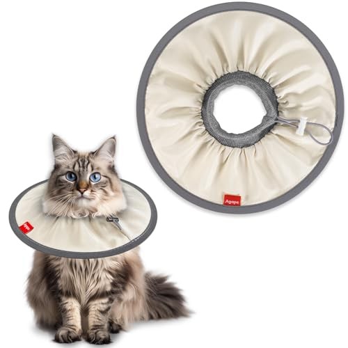 Soft Lightweight Ivory Cat Cone for Medium-Sized Pets