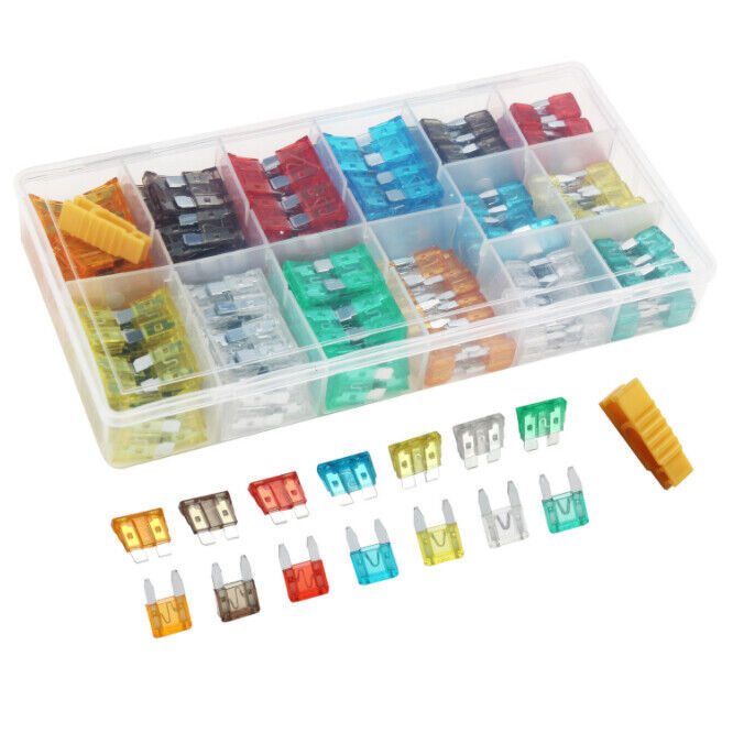 220X Car Blade Fuse Assortment Kit Auto Truck Motorcycle Fuse Mixed With Box
