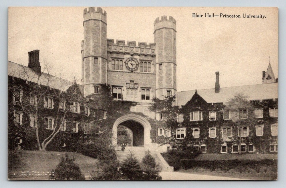 Blair Hall Princeton University Postcard W.G. Sinclair Albertype Co. Vintage