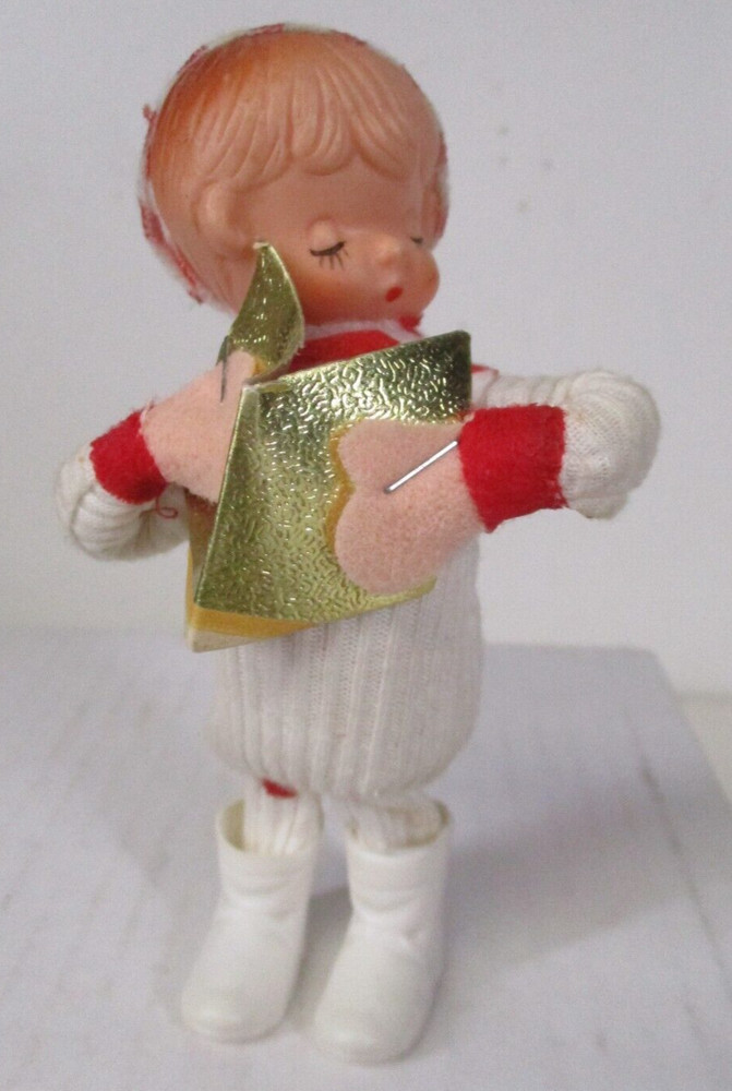 Vintage Funny Japan Christmas Caroler Ornament