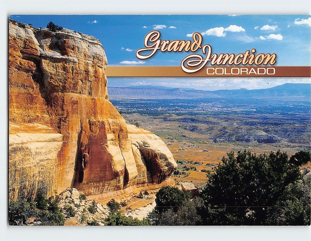Postcard Grand Junction from Colorado National Monument Colorado USA