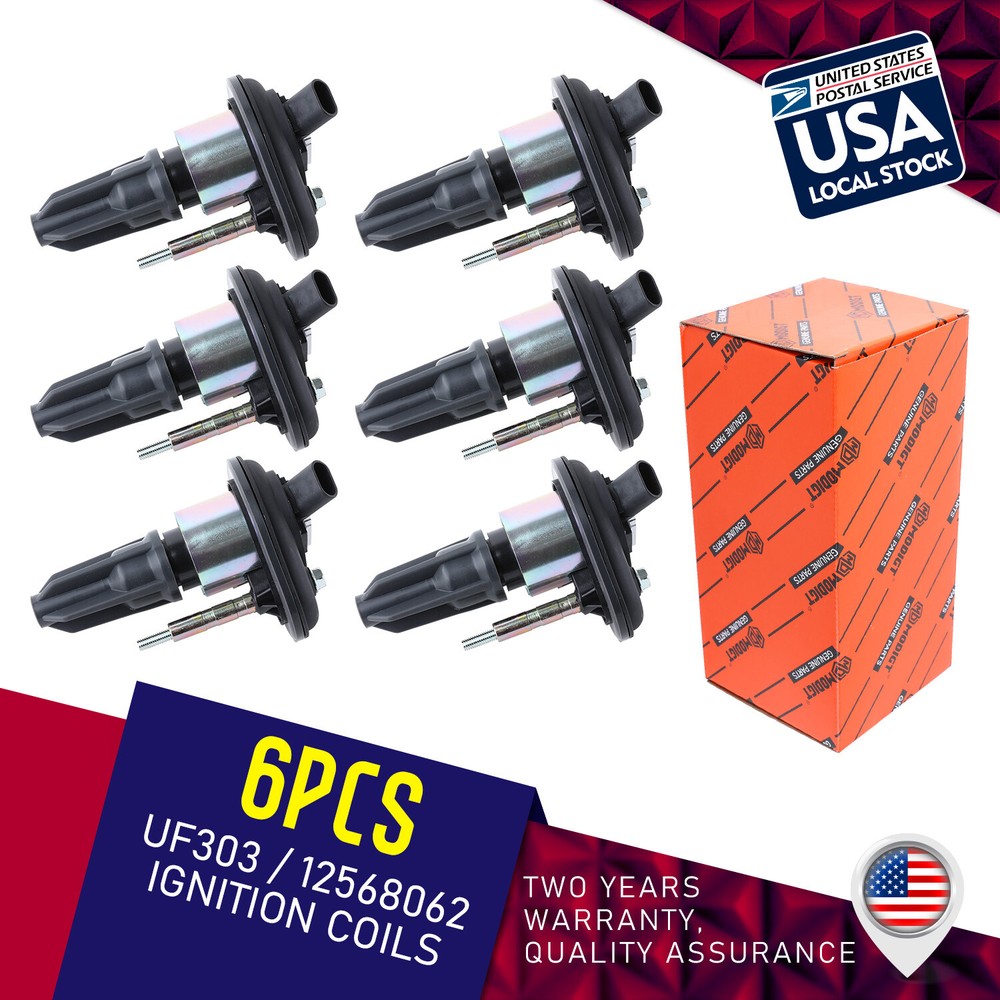 MODIGT OEM Replace 6X Ignition Coils For Chevy Trailblazer GMC Envoy 4.2L UF303