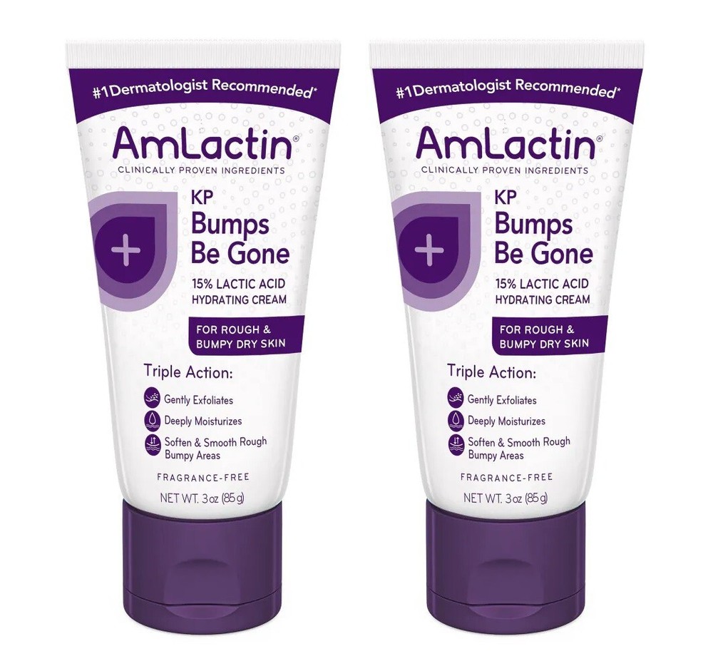 AmLactin Bumps Be Gone for Rough & Bumpy Dry Skin 3 oz, Pack of 2, ASK EXP