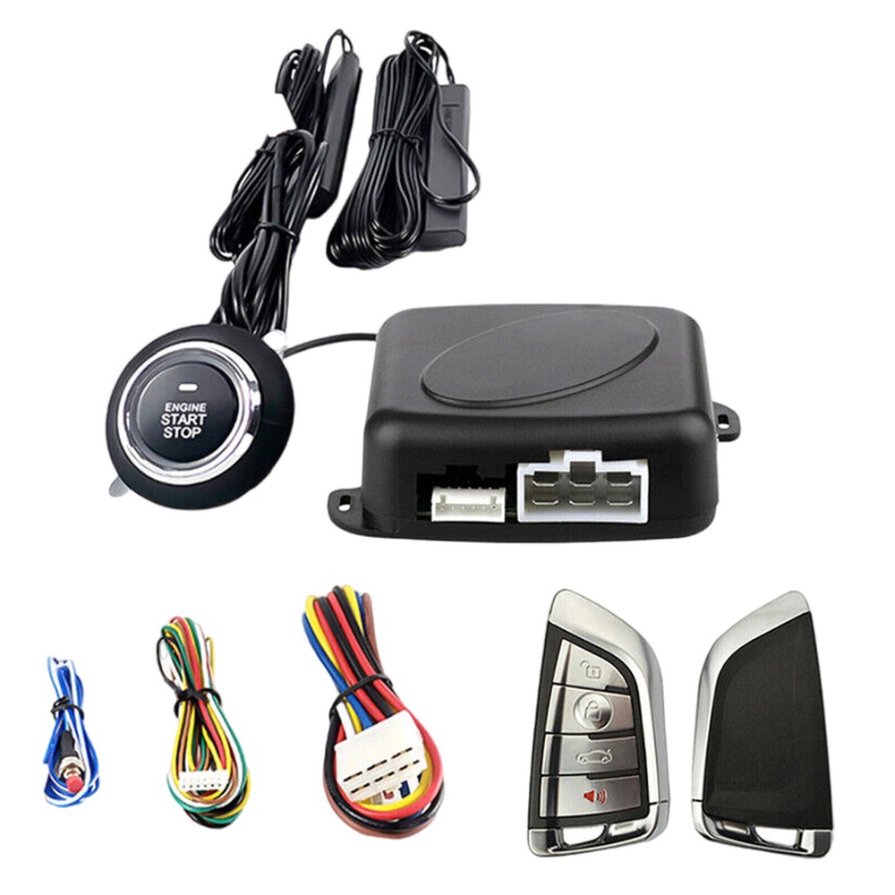 Keyless Remote Car Start System with Push Button & Mobile App Control  