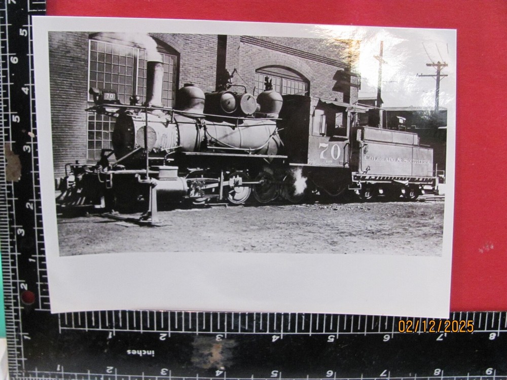 Colorado & Southern Railroad 2-8-0 Narrow Guage Locomotive #70 Photo C&S History