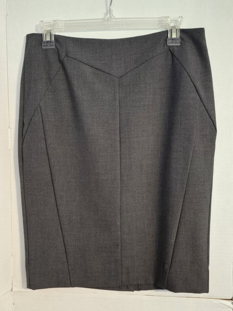 Worthington Gray Stretch Pencil Skirt Women's Size 6 Polyester Rayon Spandex