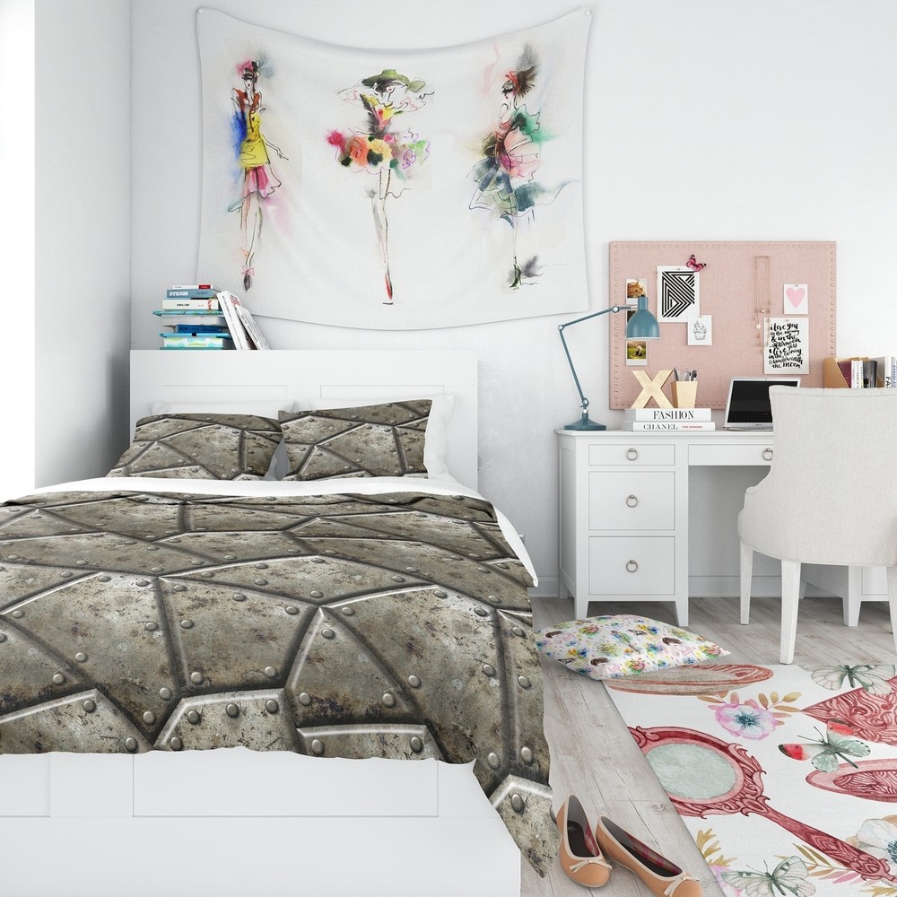 Designart 'Armor Texture' Bohemian & Eclectic Teen Bedding