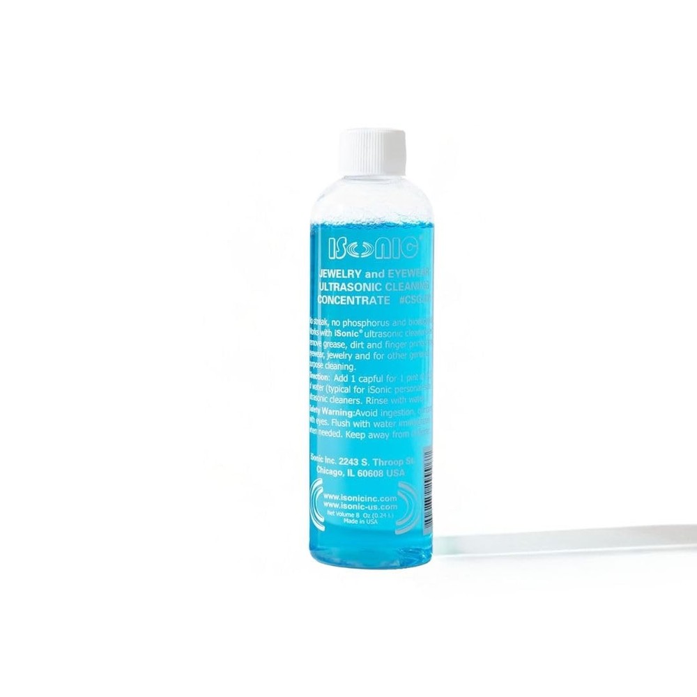 iSonic CSGJ01 8OZ Ultrasonic Jewelry and Eyewear Cleaner Concentrate