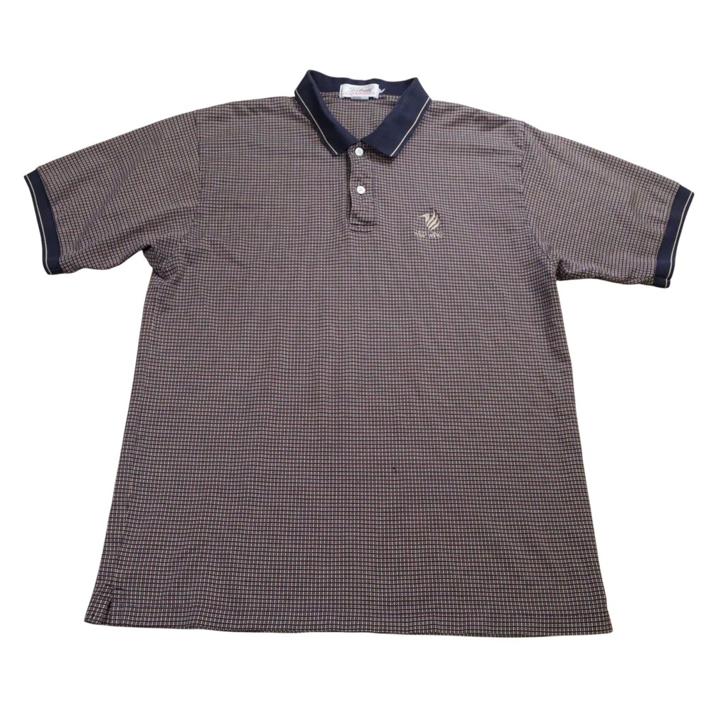 VTG Titleist By Corbin Polo Shirt Mens XL Mercerized Cotton Check Plaid Logo