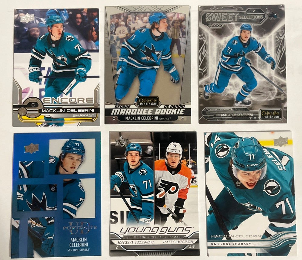 🔥MACKLIN CELEBRINI🔥-7 Card Lot From Various UD/OPC-C/W Marquee RC-See Pics
