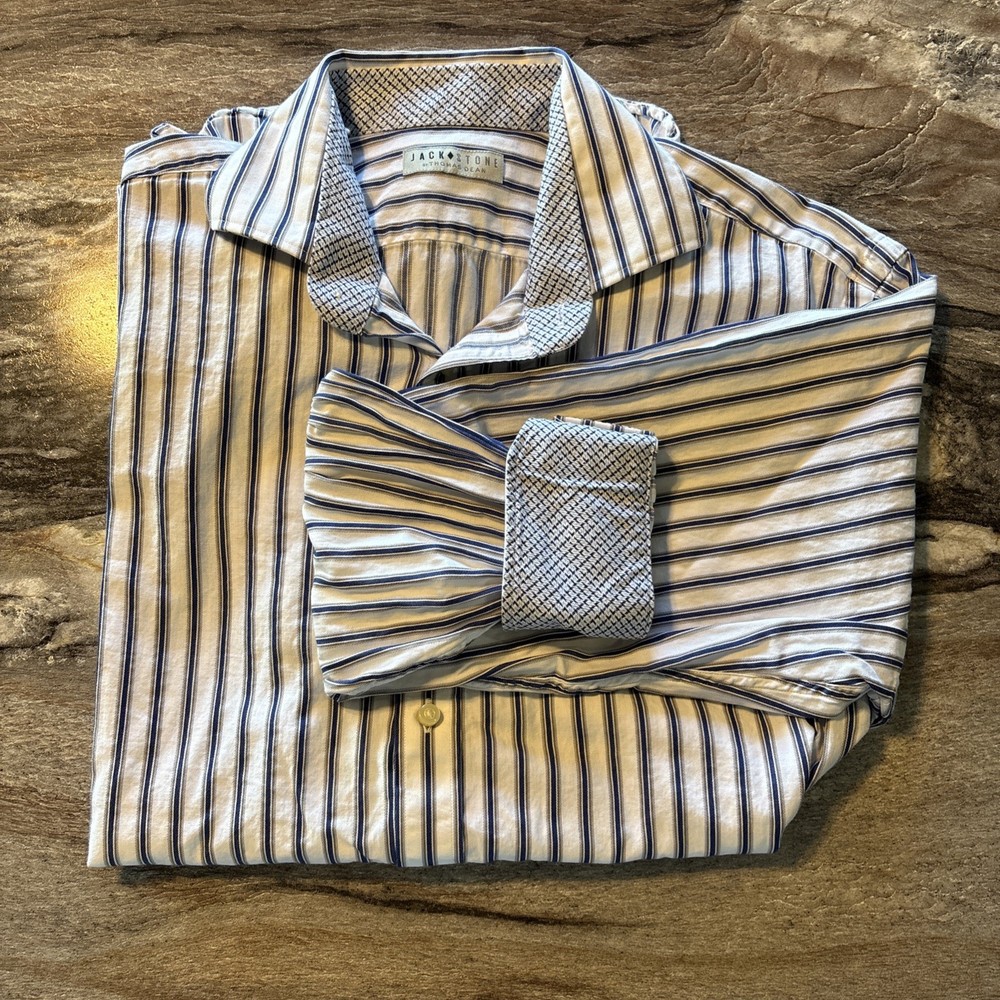Jack Stone by Thomas Dean Men’s Long Sleeve Flip Cuff Size L
