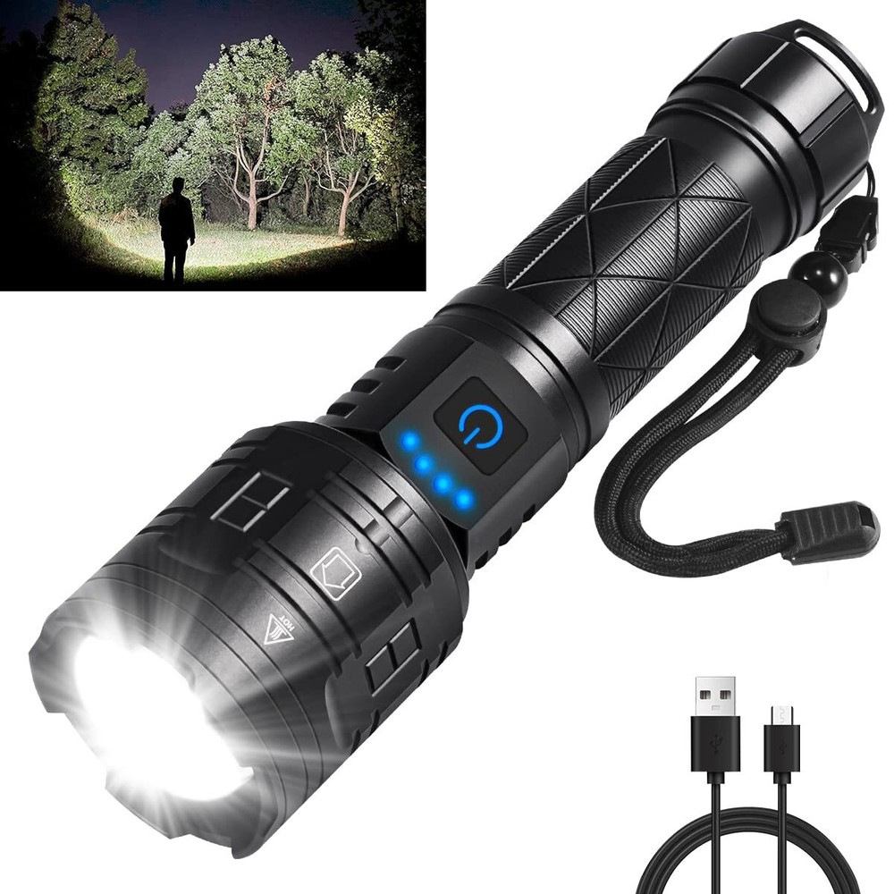 Rechargeable Flashlights High Lumens, 990000LM Powerful Tactical Flashlights,...