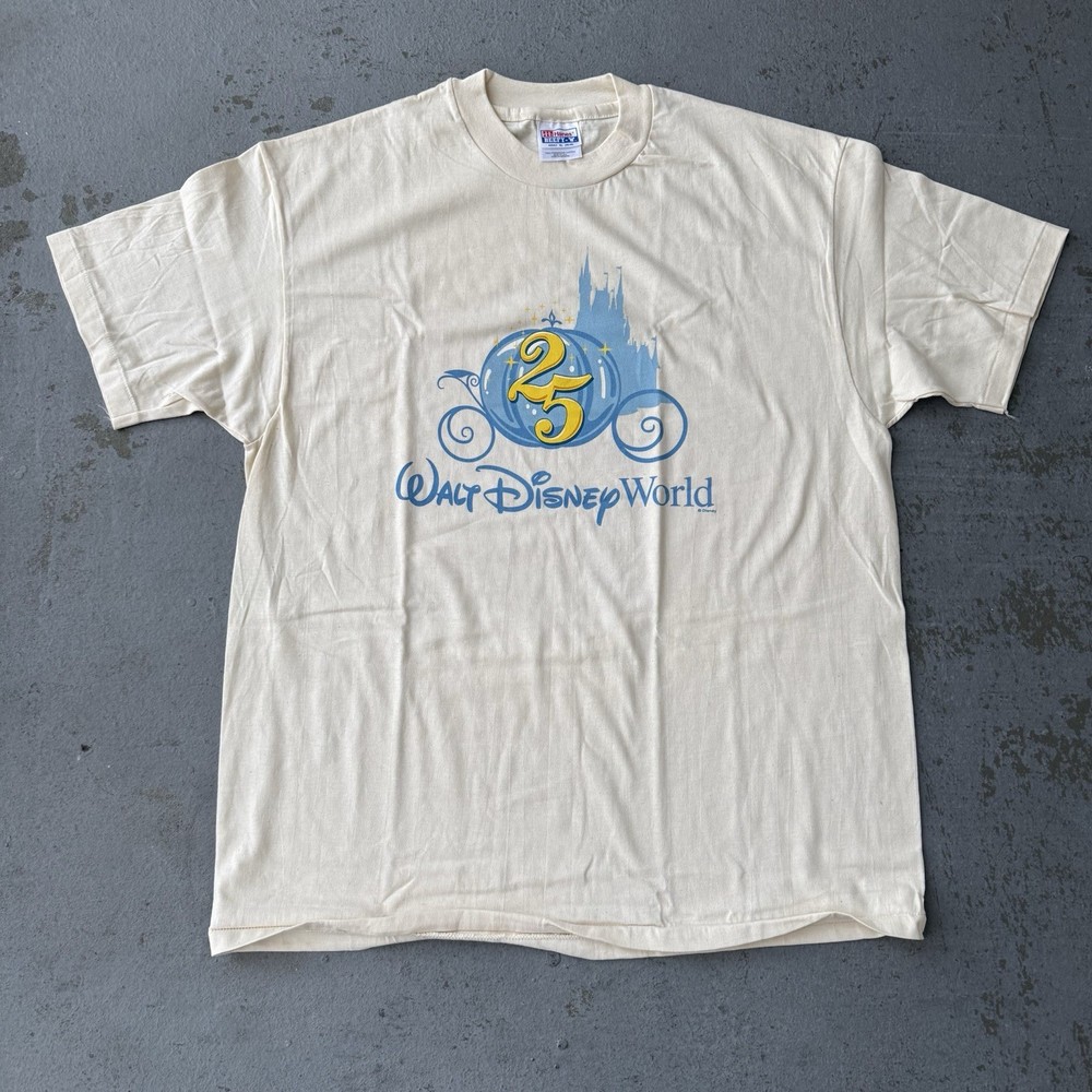 Vintage 90s 1996 Walt Disney World 25th Anniversary Cinderella Graphic T Shirt