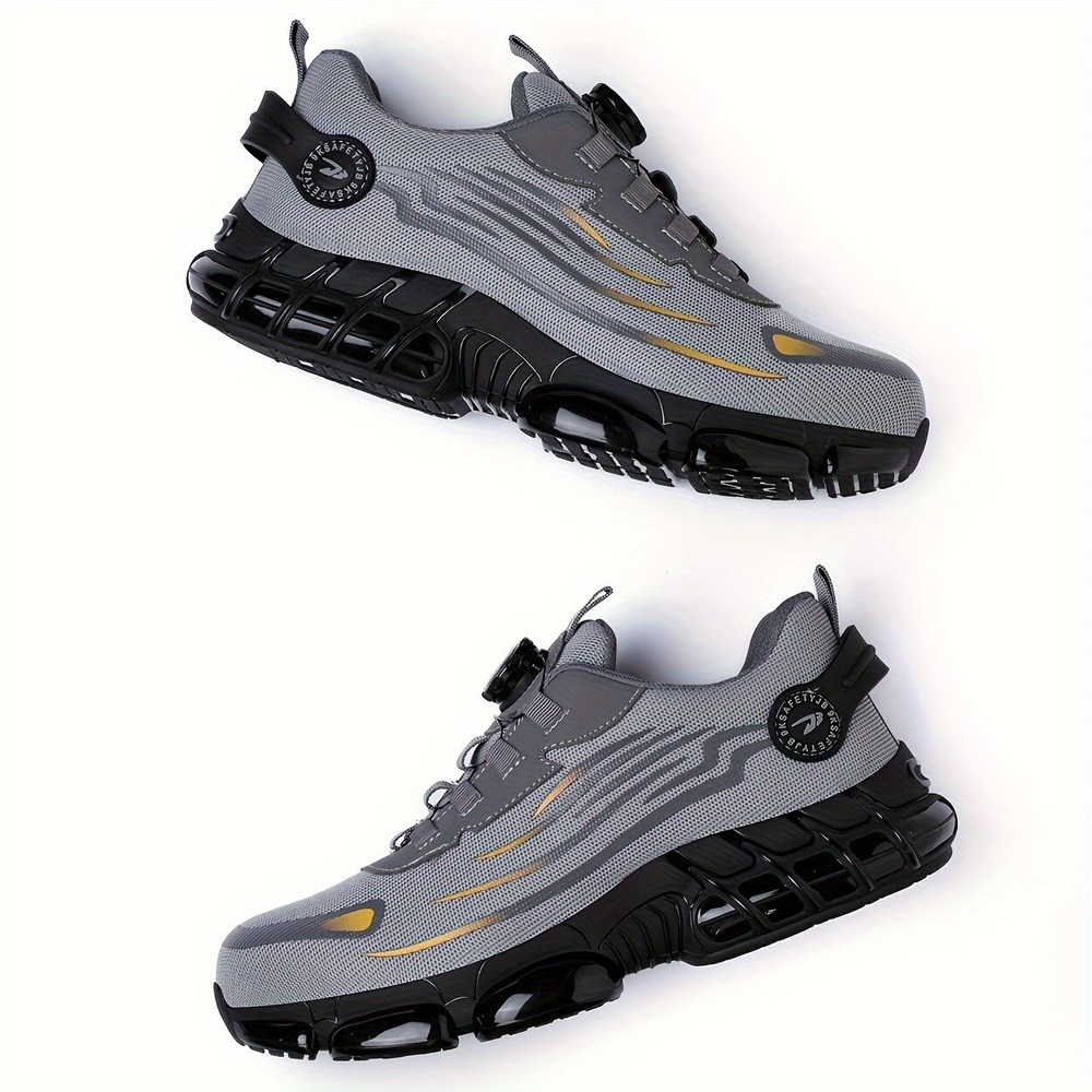 Men's Steel Toe Work Sneakers Slip-Resistant Lightweight Safety Shoes