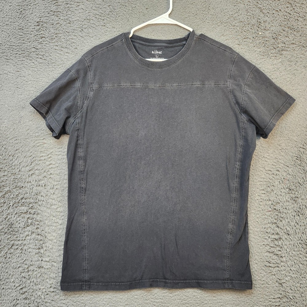 Kuhl Shirt Mens Large Charcoal Supima Cotton Peached Crewneck Short Sleeve Tee