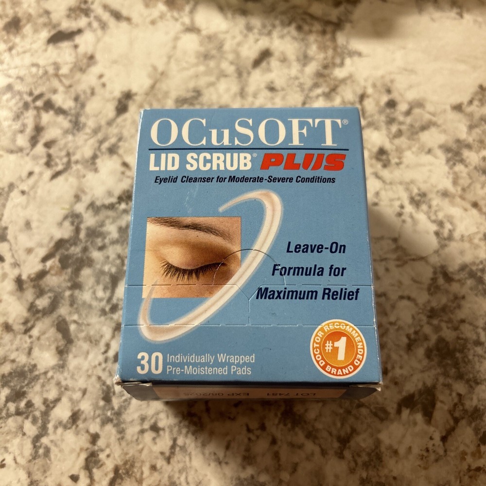 OCuSOFT Lid Wipes Plus 30 Ct Pre-Moistened Pads Eye Discomfort Hygiene