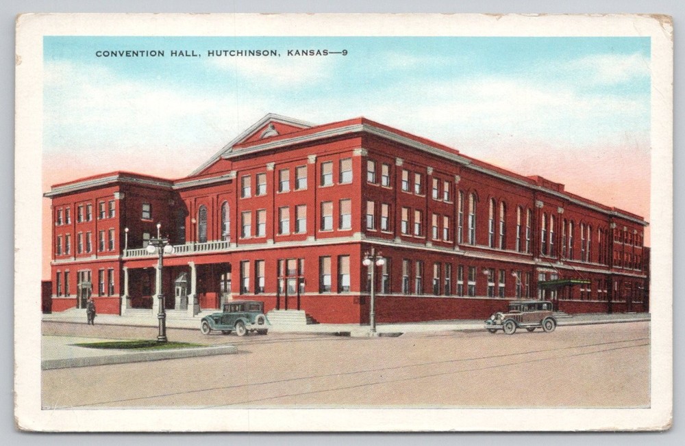 Convention Hall Hutchinson Kansas Vintage Postcard E. C. Kropp Co.