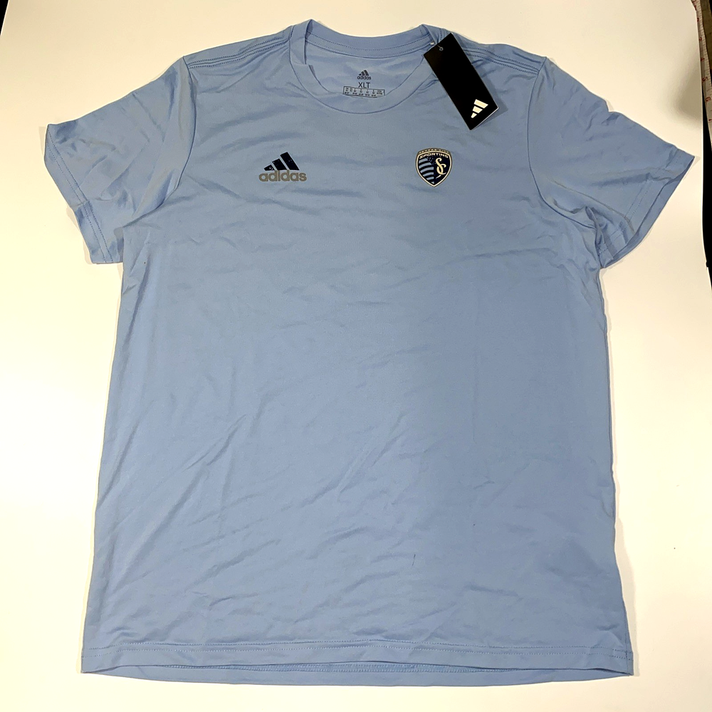Adidas Sporting Kansas City MLS T-Shirt Men’s Size XLT Blue Training NWT