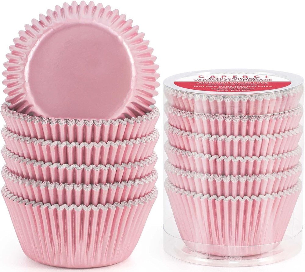 Pink Foil Standard Cupcake Liners for Baking Muffins