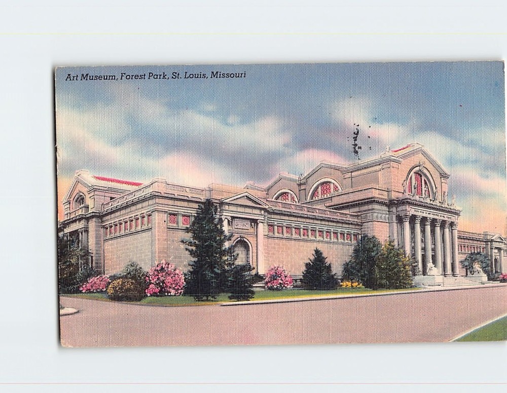 Postcard Art Museum Forest Park St. Louis Missouri USA