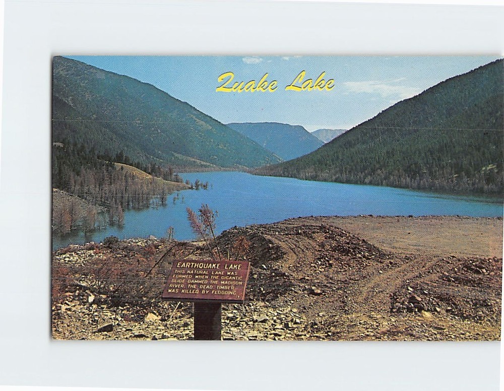 Postcard Earthquake Lake Madison River Canyon Montana USA