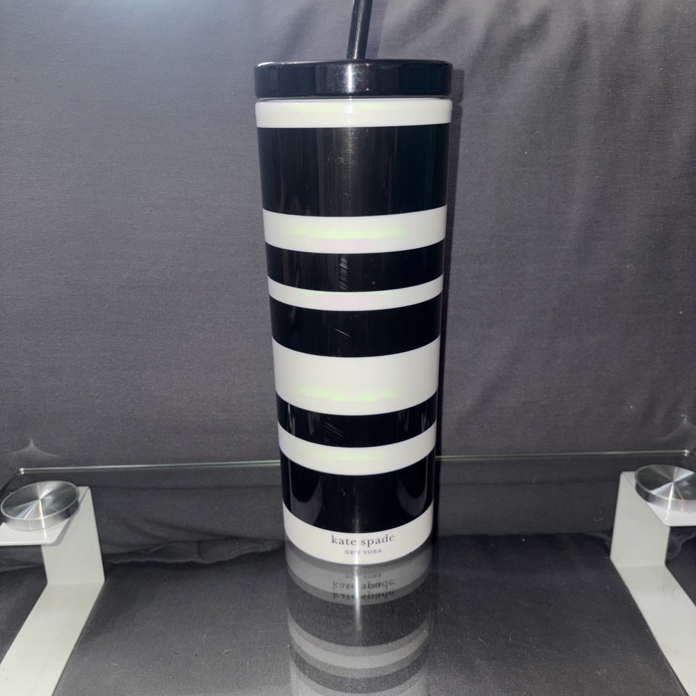 Kate Spade New York Tumbler Insulated Acrylic 20 Oz Sarah Stripe Beetlejuice