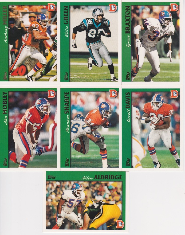 1997 Topps Football Complete Team Set (13) Denver Broncos John Elway **