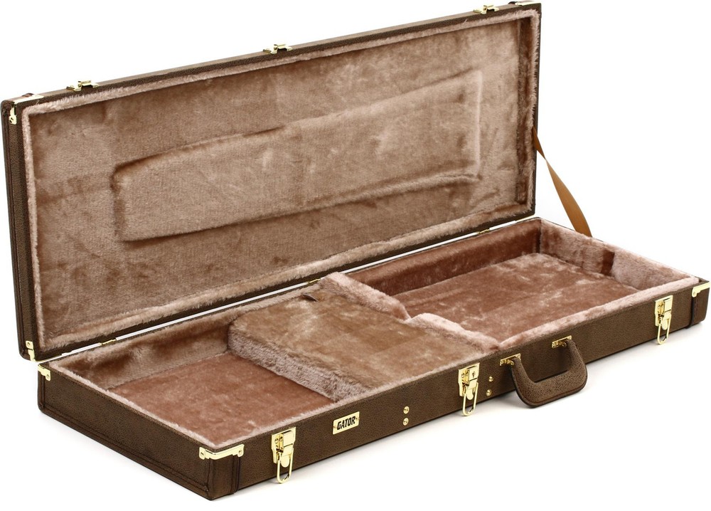 Gator Deluxe Wood Case - Double-cutaway Electric Guitar, Vintage Brown