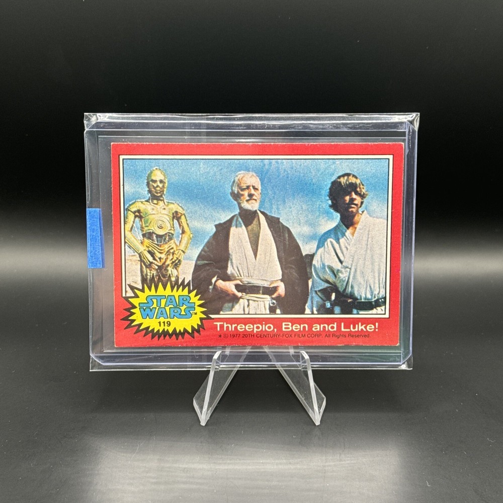 1977 Topps Star Wars #119 Threepio, Ben and Luke!