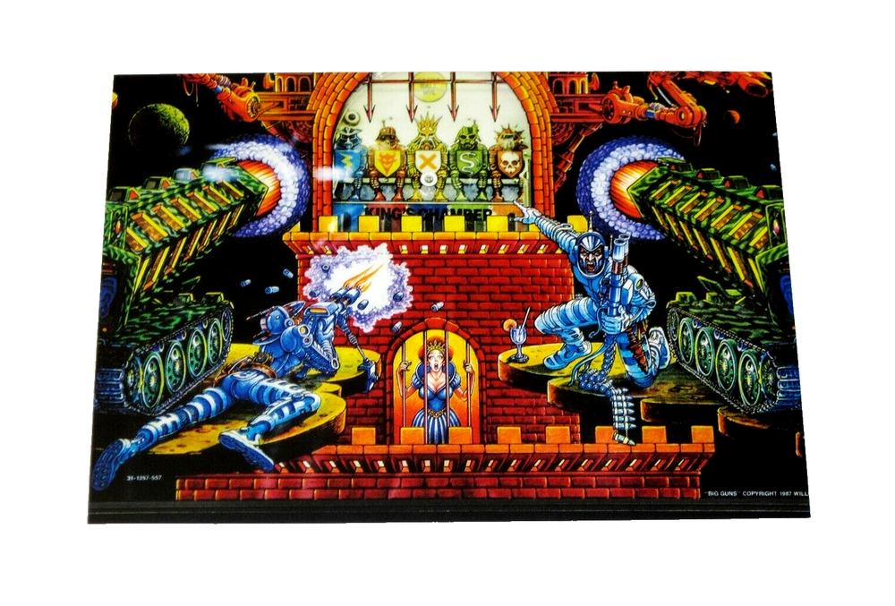 Big Guns Pinball Promotional Postcard - Rare Item