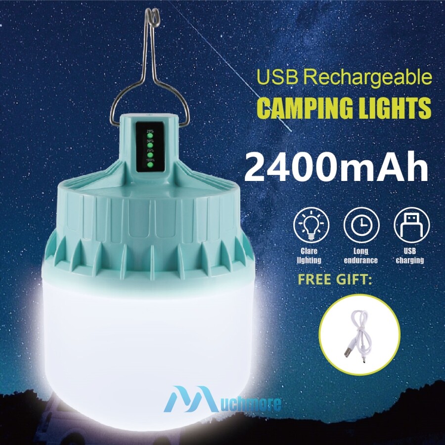 Waterproof LED Camping Lantern Light with 3 Versatile Modes USB Rechargeable NEW