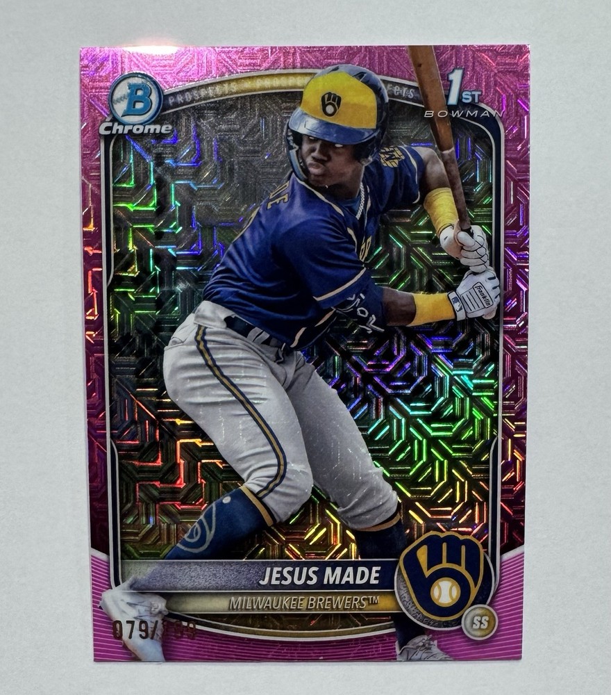 2025 Bowman - Chrome Prospects Jesus Made Fuchsia Reptilian Refractor /199
