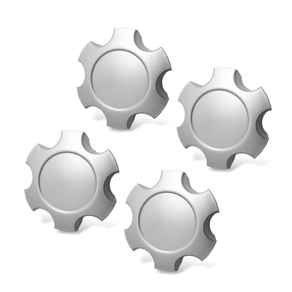 4x Silver Wheels Center Hub Caps for 6 Lugs Tundra Sequoia 17