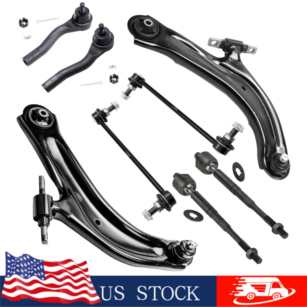 2007-2012 Nissan Sentra Front Suspension Kit with Control Arms Tie Rods Sway Bar Links